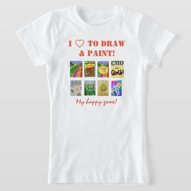 Camiseta Personalización de la plantilla de texto y fotogra (Distribución)