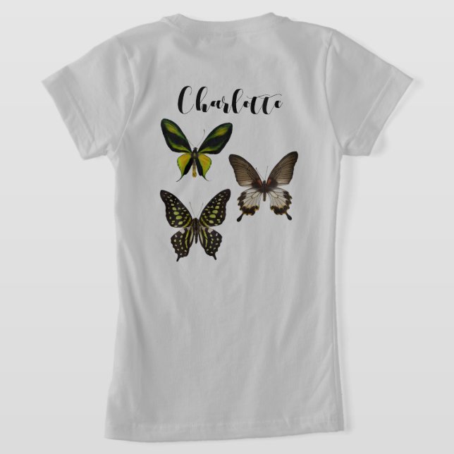 Camiseta Personalización de mariposas tropicales (Distribución Reverso )