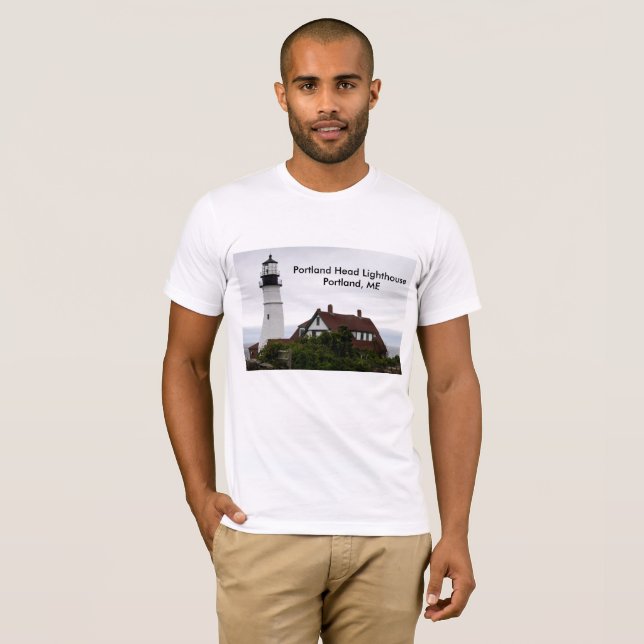 Camiseta Personalización de Portland Head Lightouse Maine (Anverso completo)