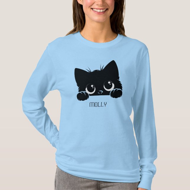 Camiseta Personalización del gato de búsqueda (Anverso)