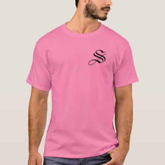 Camiseta Personalización del monograma S rosado
