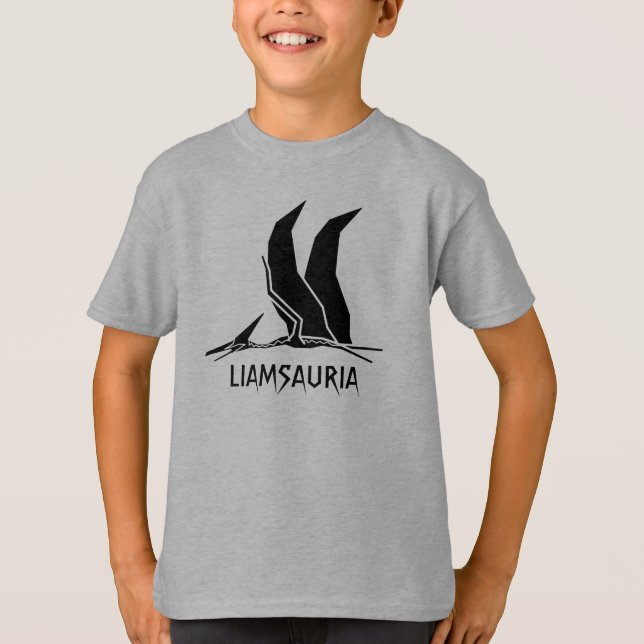 Camiseta Personalización del nombre de dinosaurio personali (Anverso)