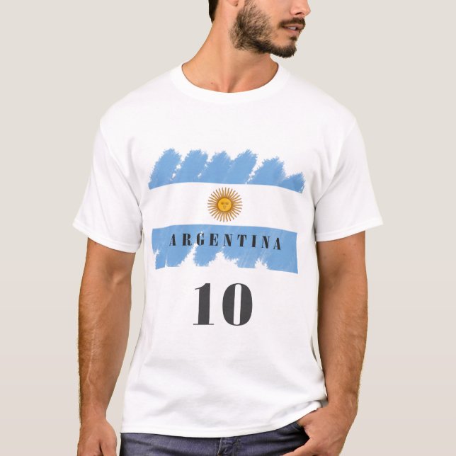 Camiseta Personalización del número de fútbol de Argentina  (Anverso)