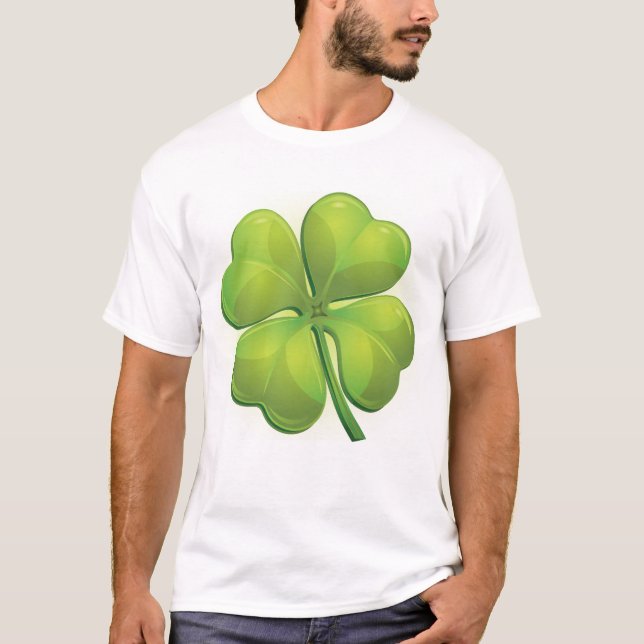 Camiseta Personalización del Shamrock verde en el Día de Sa (Anverso)