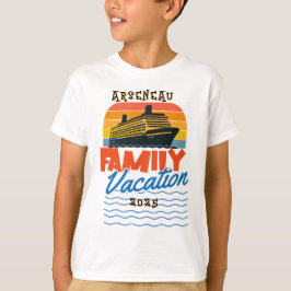 Camiseta PERSONALIZACIÓN Naranja de crucero para familias d