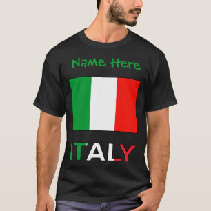 Camiseta Personalización verde de Italia y la bandera itali