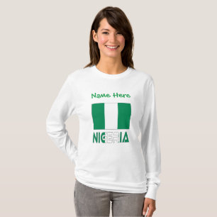 Camiseta Personalización verde de la bandera nigeriana