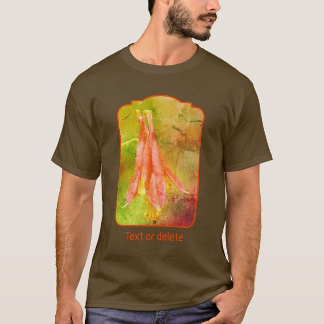 Camiseta personalizada abstracta de flor de columb (Anverso)