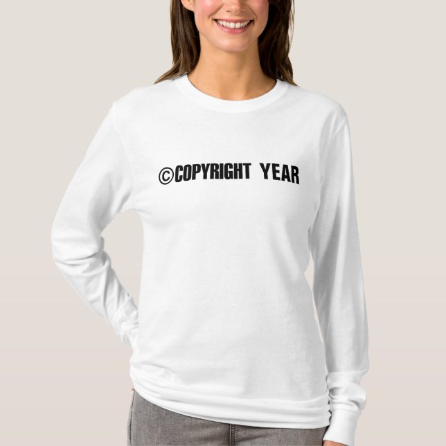 Camiseta personalizada año de Copyright (Anverso)