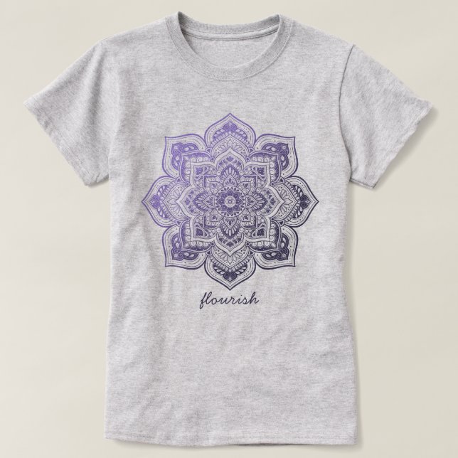 Camiseta personalizada Aster Mandala (Diseño del anverso)