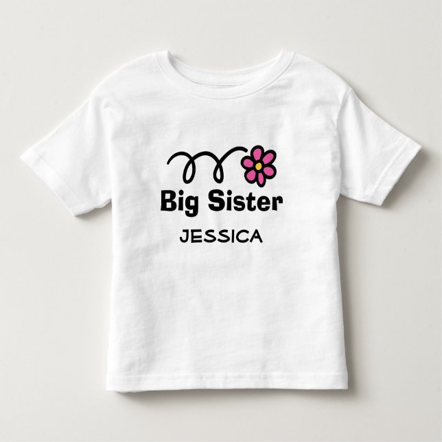 Camiseta personalizada Big Sister para hermanos ma (Anverso)