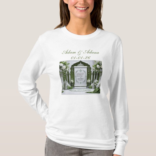Camiseta personalizada - Boda islámica (Anverso)