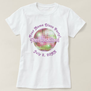 Camiseta personalizada Bola de Disco Retro Iris