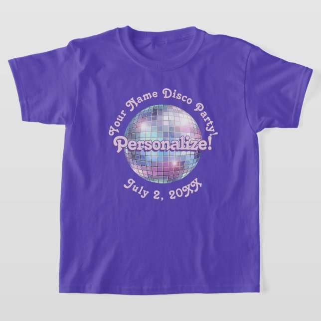 Camiseta personalizada Bola de Disco Retro Morada (Distribución)
