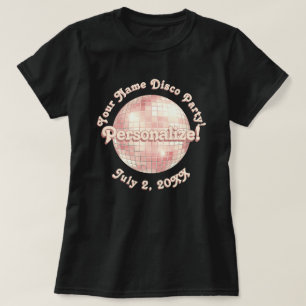 Camiseta personalizada Bola de Discoteca Retro de 