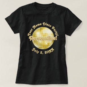 Camiseta personalizada Bola de Discoteca Retro de 
