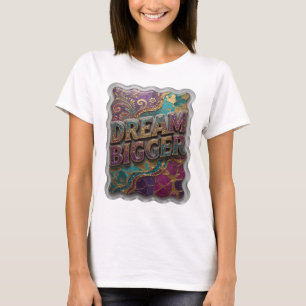 Camiseta personalizada Bold Gold DREAM BIGGER