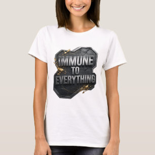 Camiseta personalizada Bold Silver IMMUNE TO EVERY