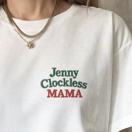 Camiseta personalizada bordada para el día de la m