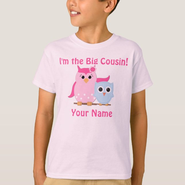 Camiseta personalizada búho grande del primo (Anverso)
