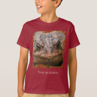 Camiseta personalizada cara de sapo de cerca