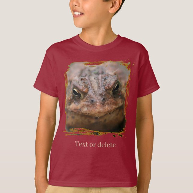 Camiseta personalizada cara de sapo de cerca (Anverso)