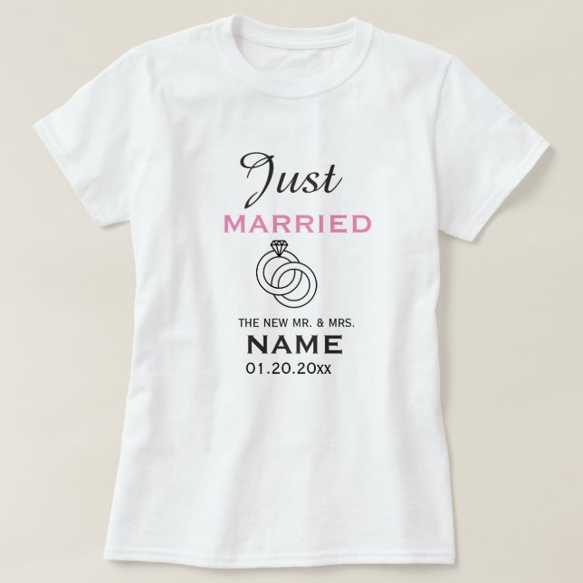Camiseta personalizada casada (Diseño del anverso)