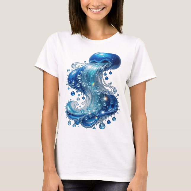 Camiseta personalizada Chic Blue WATER FLOW (Anverso)