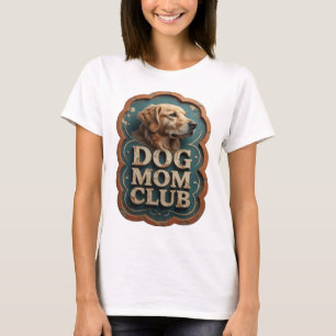Camiseta personalizada Chic Gold DOG MOM CLUB