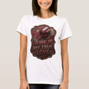 Camiseta personalizada Chic Gold EL VINO ES MI VER