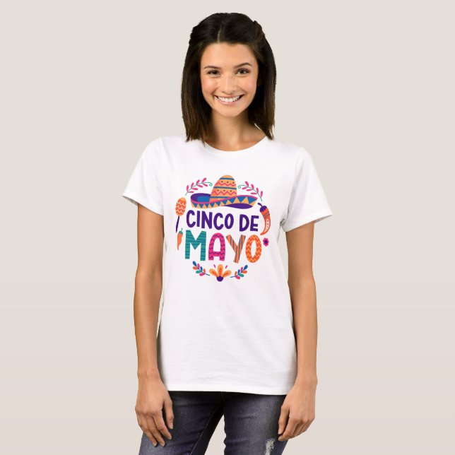 Camiseta personalizada Cinco De Mayo (Anverso completo)