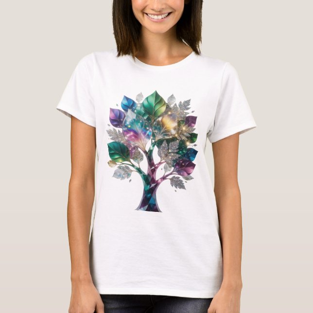 Camiseta personalizada CLÁSICO PLATA GLASS TREE (Anverso)