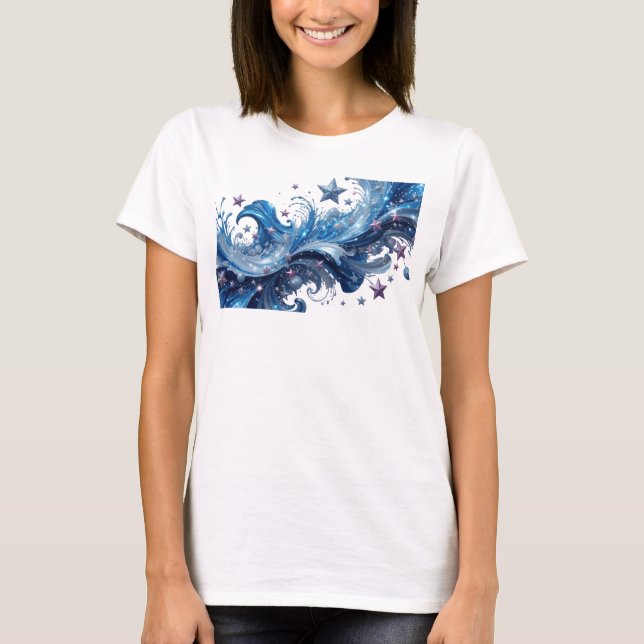 Camiseta personalizada Clean Blue BLUE WAVES (Anverso)