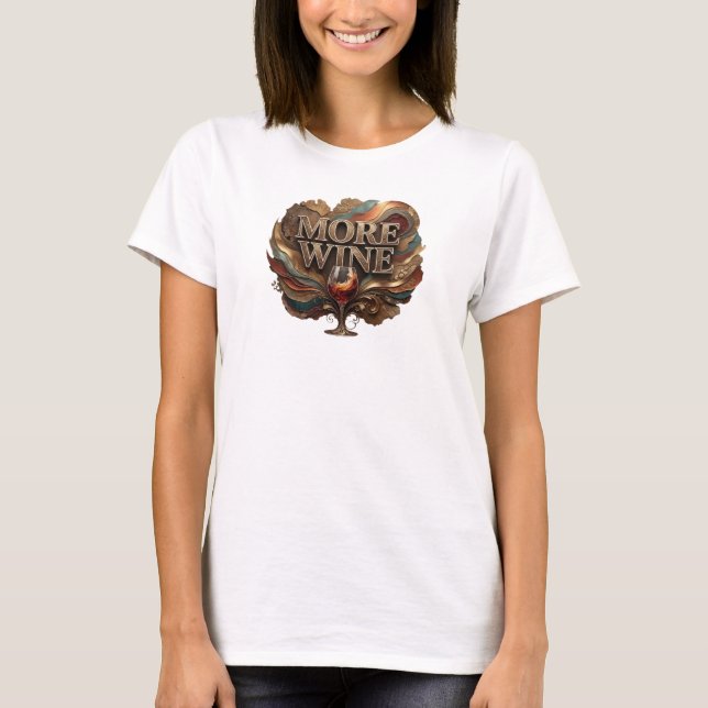 Camiseta personalizada Clean Orange MORE WINE (Anverso)