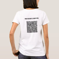 Camiseta personalizada con código QR y texto perso