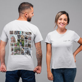Camiseta personalizada con collage de 24 fotos