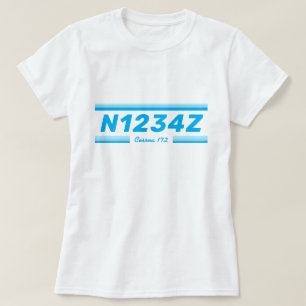 Camiseta personalizada con el número de aeronave