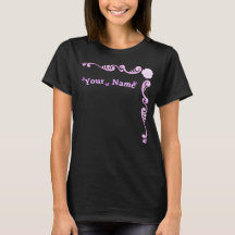 Camiseta personalizada con floritura elegante de l