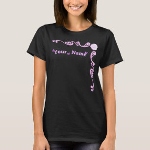 Camiseta personalizada con floritura elegante de l