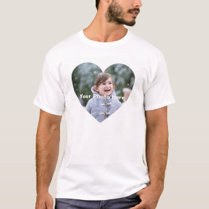 Camiseta personalizada con forma de corazón para h