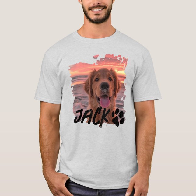 Camiseta personalizada con foto de perro – Nombre  (Anverso)