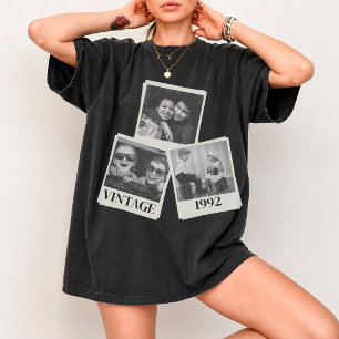 Camiseta personalizada con foto y año vintage