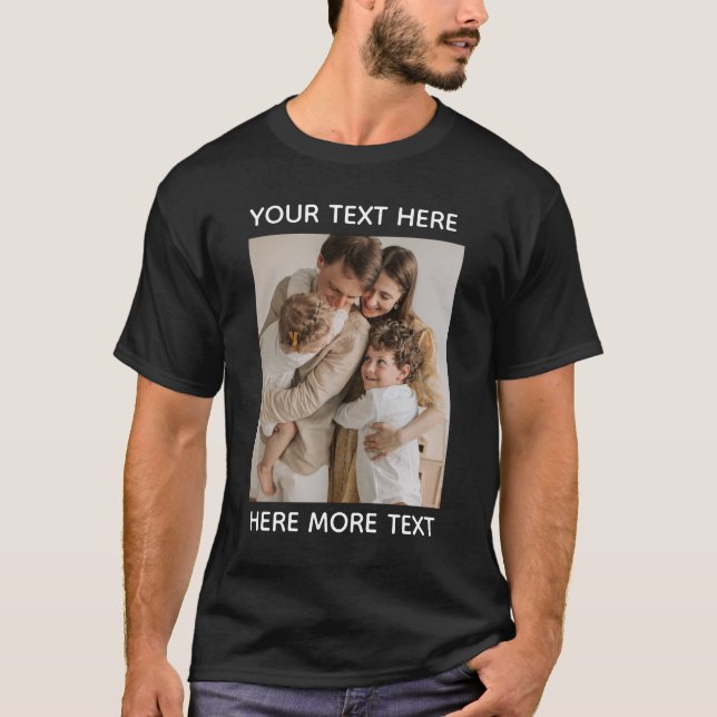 Camiseta personalizada con foto y texto – Camisa p (Anverso)