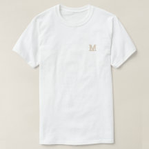 Camiseta personalizada con inicial personalizada