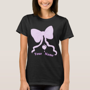 Camiseta personalizada con lazo morado Coquette Ka