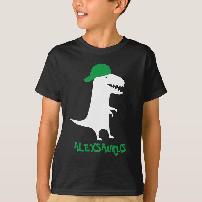 Camiseta personalizada con nombre de dinosaurio (Anverso)
