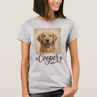 Camiseta Personalizada con Nombre de Perro Retriev