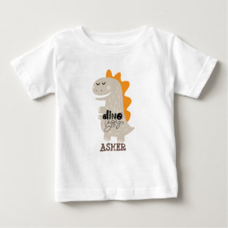 Camiseta personalizada con nombre dino lindo para