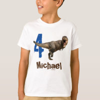 Camiseta personalizada con nombre Edad T-Rex Tyran