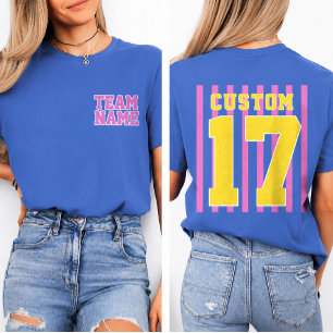 Camiseta personalizada con nombre y número de equi
